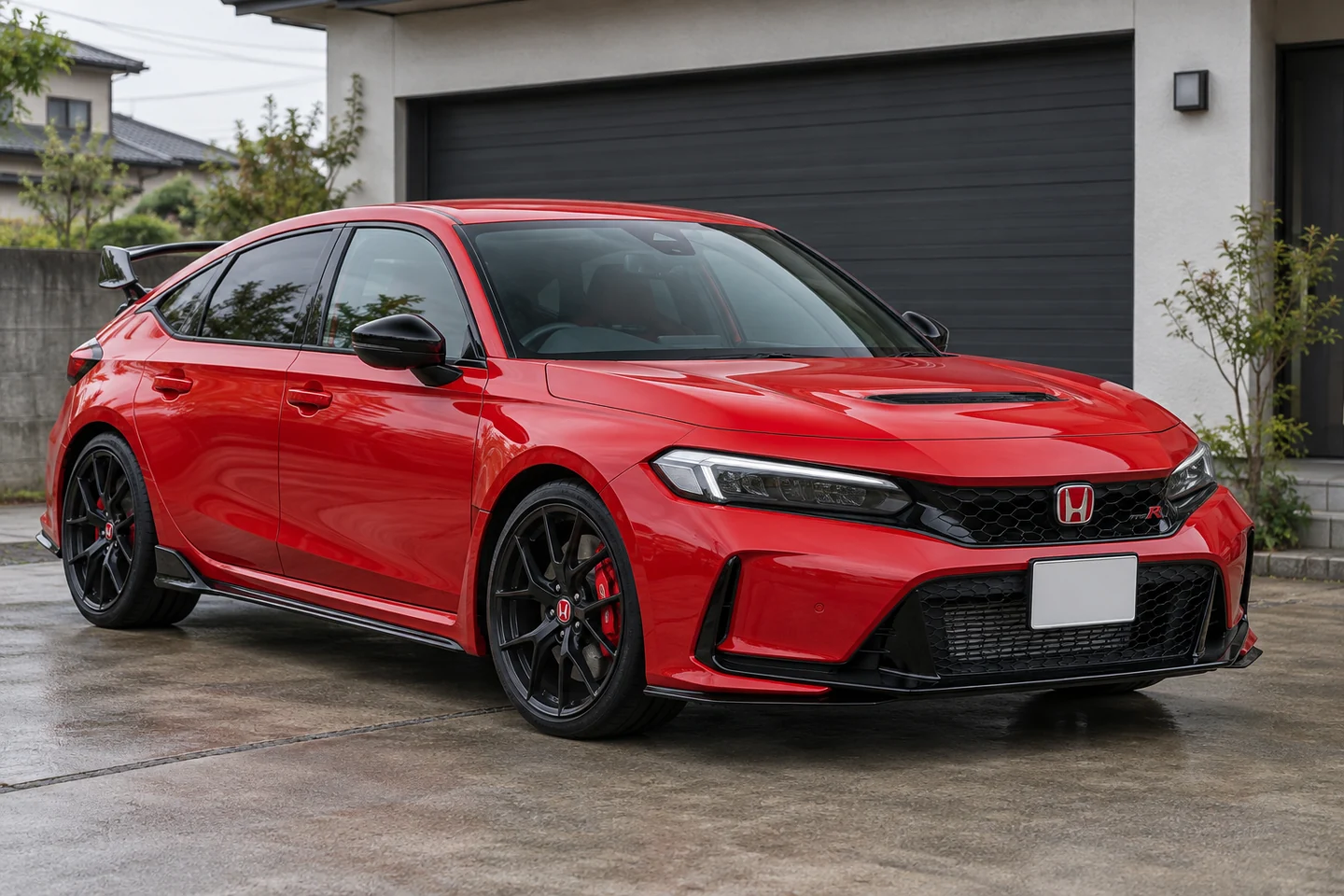 日本仕様FL5シビック TYPE R RACING BLACK Packageの公式外観を参考にしたAI生成イメージ
